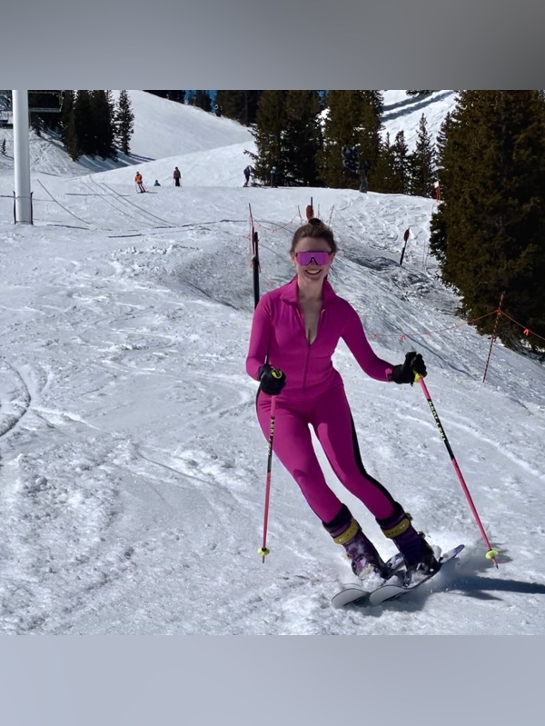 Year Of Ours Thermal Ski Jumpsuit Pink Xs